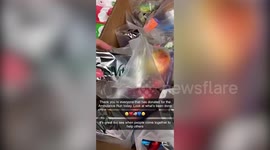UK woman creates goody bags from donations for local ambulance service