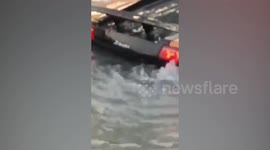 Supercar driver plunges £600,000 Lamborghini into dirty canal in Thailand