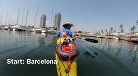 Spanish kayaker rescues stray dog when travelling through Italy
