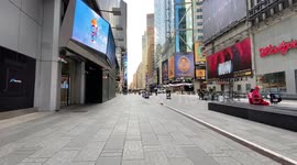 New York's Times Square deserted during coronavirus lockdown