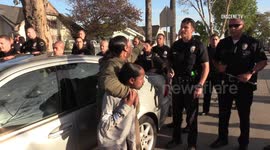 LAPD out in force to disperse crowds at toddler's birthday party during COVID-19 lockdown