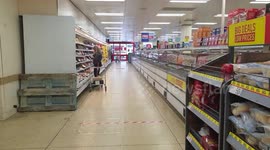 Only three shoppers in Iceland supermarket