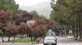 Streets of Islamabad in the capital of Pakistan. In a cloudy day of Spring Season a beautiful view.