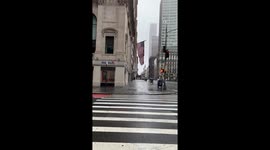 Empty streets of New York City during coronavirus quarantine