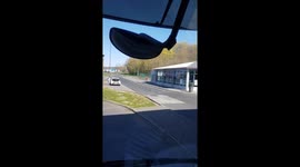 Hitchhiking from Frankfurt (Germany) to Valenciennes (France) during the coronavirus crisis, first ride