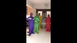 Philippine nurses make 'Teletubbies' themed protective suits during coronavirus crisis