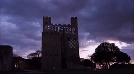 Rochester Castle in Kent lits up for 'Clap for Carers'