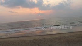Beach Sunset Timelapse Video,Kaup Beach, Udupi, India
