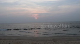Beach Sunset Timelapse Video,Kaup Beach, Udupi, India