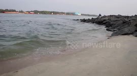 Waves Crashing onto The Beach Time Lapse