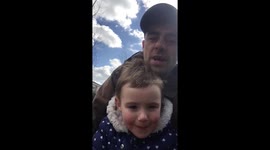 Me and my daughter ride a bike singing