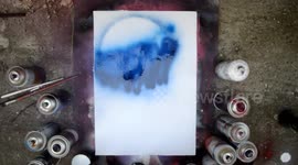Mountains -inspired spray paint art is out of this world