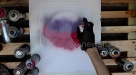 Jupiter - SPRAY PAINT ART - how to spray paint - speed art