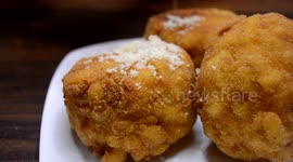 Serbian chef shows how to make delicious fried macaroni cheese balls
