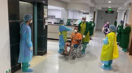Uplifting moment Covid-19 patient returns home after overcoming illness