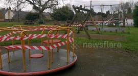 Closed playpark in UK. Coronavirus covid-19