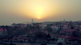 Beautiful sunset views in Qingdao