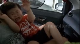 'I don't want out from the car!' Toddler amid quarantine