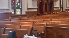 Empty church during service