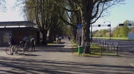 Many people in Germany enjoy the weather outside despite the COVID-19 coronavirus pandemic