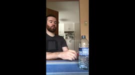 Canadian man passes isolation time with creative trick shot!