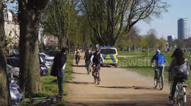Many Germans enjoy sunny weather outdoors despite coronavirus warnings