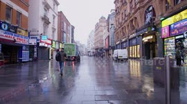 Leicester Square in London deserted during coronavirus lockdown
