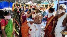 Covid 19 fear: Bride and groom get married wearing masks in simple wedding