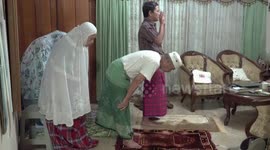 Muslim Family Doing Maghrib Prayer (After Sunset) In This Corona Virus Pandemic Situation