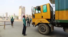 Covid-19: Police have been inspecting vehicles at district to district border stations outside Dhaka, Bangladesh.