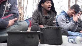 FILE: Pakistani migrants camp in forests along the Serbian Croatian border