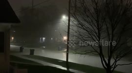 Lightning and crashing Thunder hit Indiana as spring storms take hold in the early morning