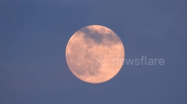 Supermoon over St Petersburg, Russia