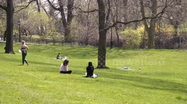 Central Park Busy During the Pandemic