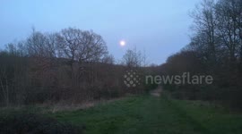 Pink Supermoon Seen Over London