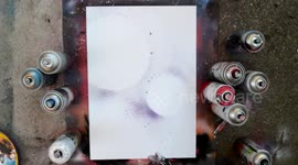 Mont Blanc Abstract Art - SPRAY PAINT ART - how to spray paint - speed art