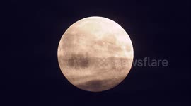 Stunning pink supermoon sets over Sheerness, Kent, UK