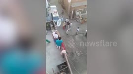 Indian residents pelt policemen enforcing coronavirus lockdown with stones