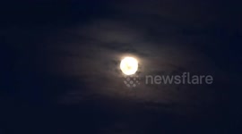Pink Moon over London viewed from Westminster Bridge on 7 April 2020