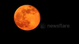 Supermoon shows its colours as it shines over Yorkshire, UK