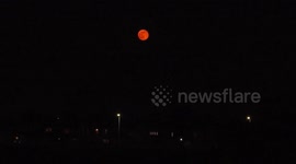 Ominous blood-red moon looms over London