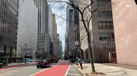 Empty NYC amid coronavirus crackdown sees man play tennis against himself