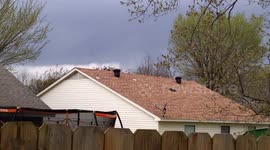 Funnel cloud forming over Fort Smith, Arkansas