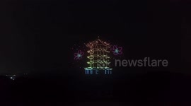 1,000 drones on display in light show celebrating the lifting of Wuhan's coronavirus lockdown