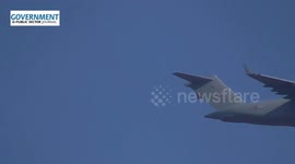 RAF C-17 Globemaster training runs over Manchester Airport