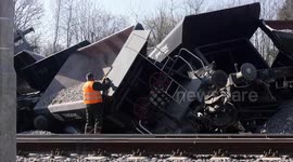 Derailed train blocks major rail lines between cities in Poland