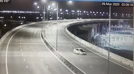 Reckless driver parks on deserted motorway to pose for selfies during Covid-19 lockdown