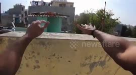 Indian freerunner does parkour on his house during country's coronavirus lockdown