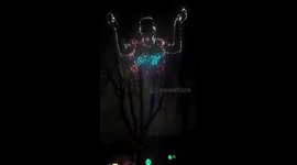 Thank you NHS with laser light.