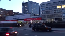 Claps come for NHS workers outside hospital treating British Prime Minister